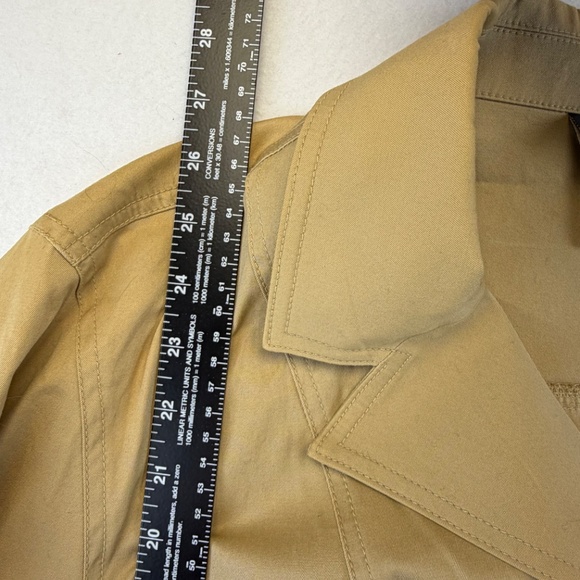 Lane Bryant Womens Utility Jacket 22/24 Button Collared Shacket Cotton Field Tan - Picture 10 of 13
